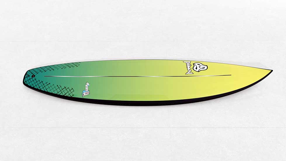 Custom Surfboard spray black rails